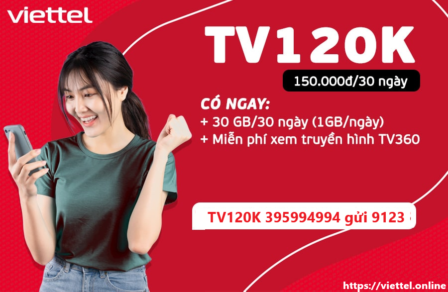 Gói cước TV120K Viettel