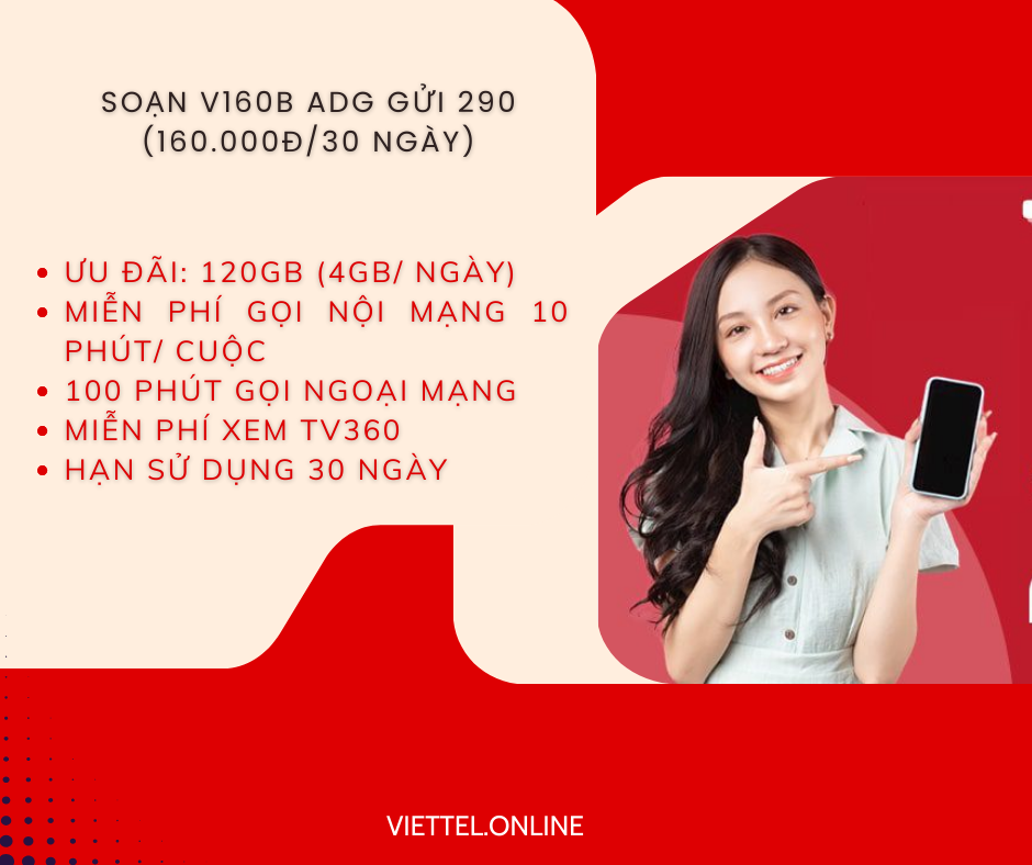 Gói cước V160B Viettel