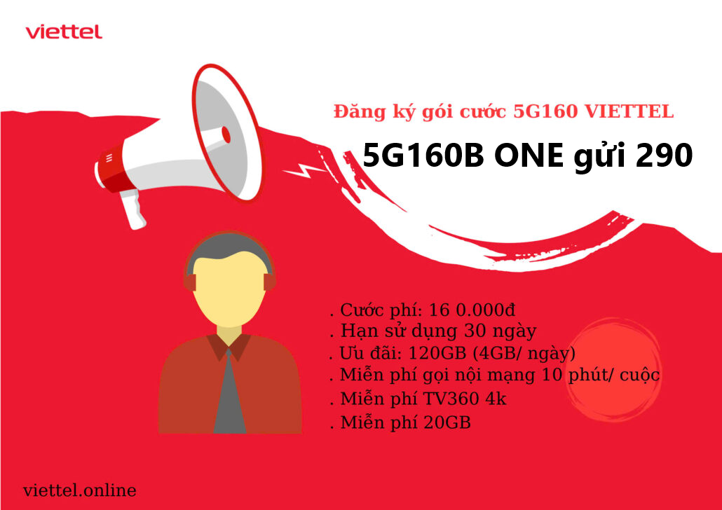 Gói cước 5G160B Viettel