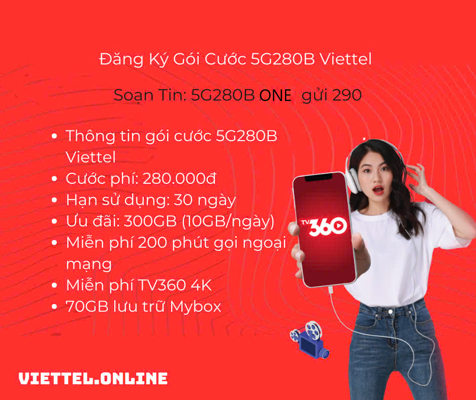 Gói cước 5G330B Viettel