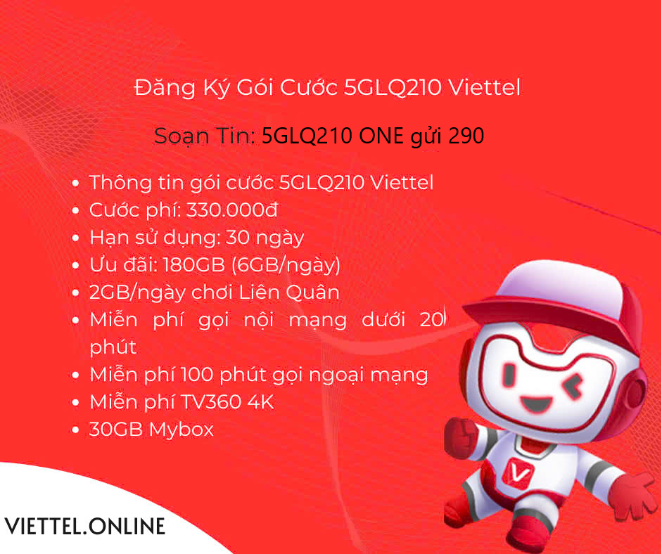 Gói cước 5GLQ210 Viettel