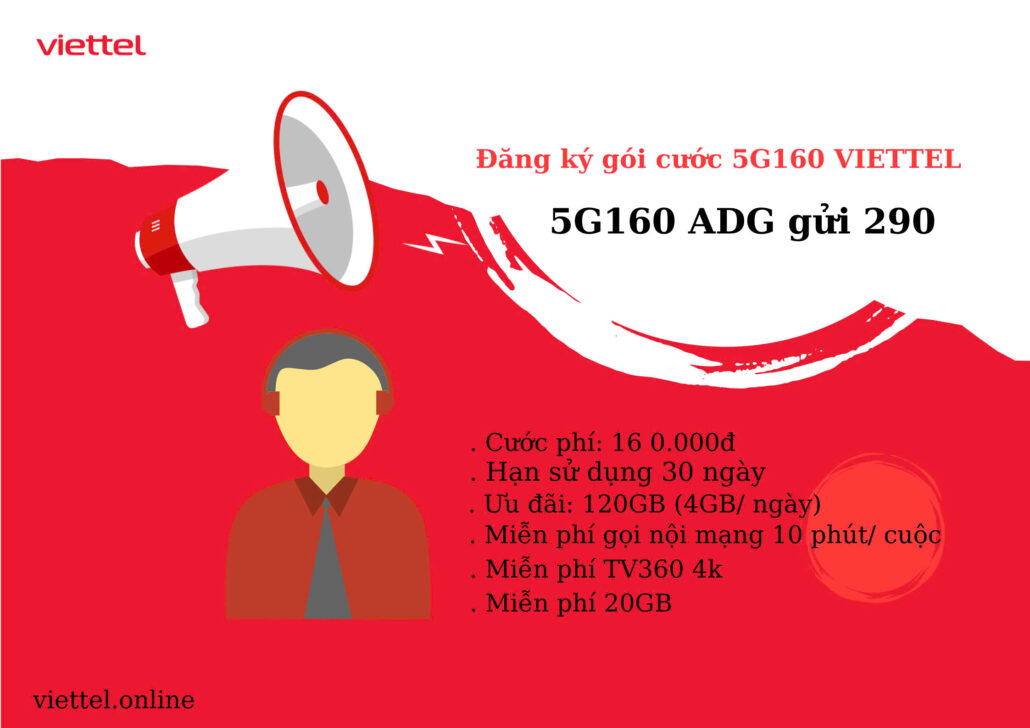 Gói cước 5G160 Viettel