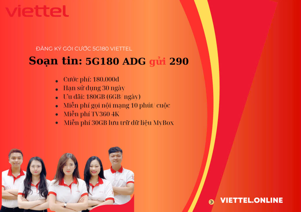 Gói cước 5G180 Viettel