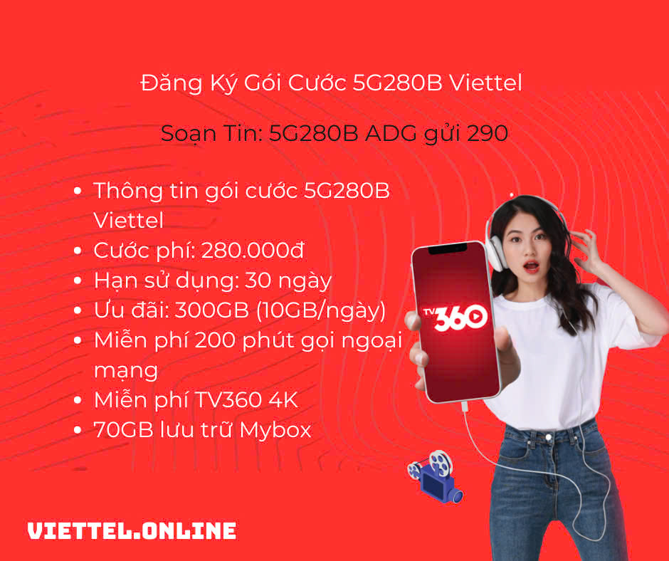 Gói cước 5G280 Viettel