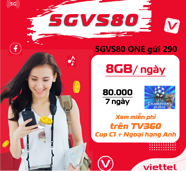 Gói cước 5GVS80 Viettel
